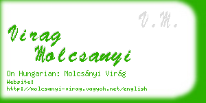 virag molcsanyi business card